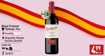 ALDI Rioja Crianza Spanje, 0.75L aanbieding