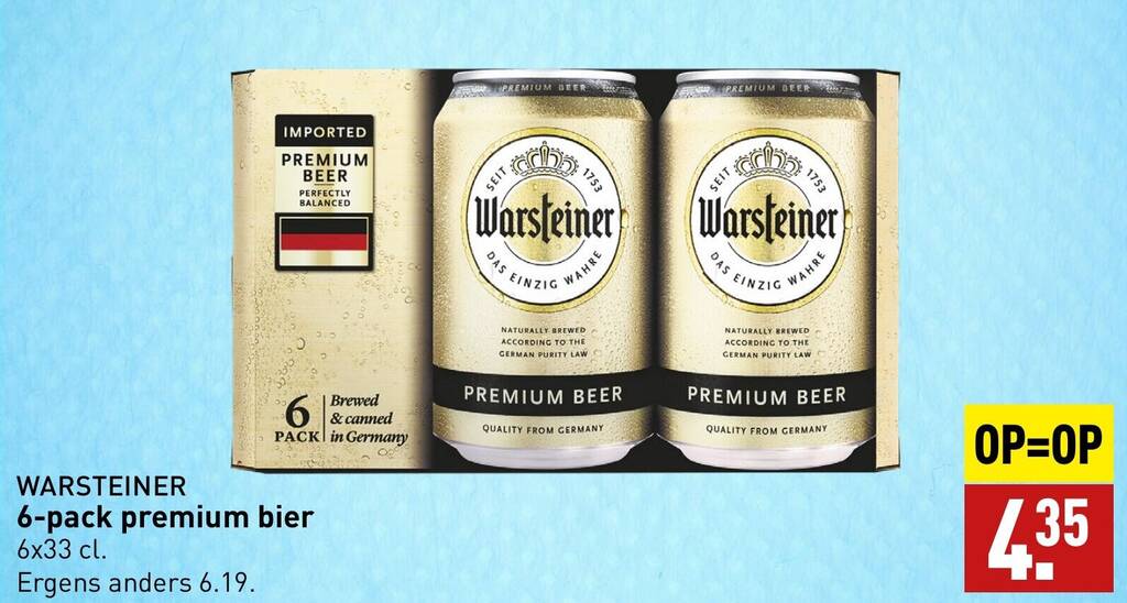 WARSTEINER 6pack premium bier 6x33 cl aanbieding bij ALDI