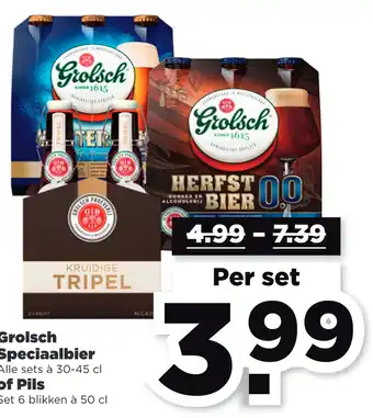 PLUS Grolsch Speciaalbier of Pils aanbieding