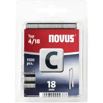 Conrad Novus nietjes type 4 1100 stuk(s) 105106000 afm. (l x b) 18 mm x 6 mm aanbieding