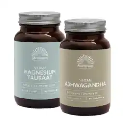 De Online Drogist Mattisson healthstyle - vegan magnesium tauraat capsules en ashwagandha tabletten - 2 stuks aanbieding