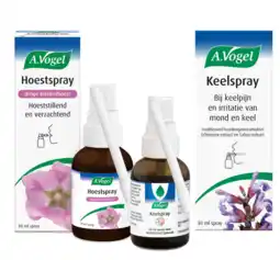 De Online Drogist A.vogel keelspray 30ml + hoestspray droge kriebelhoest 30ml combiverpakking 2st aanbieding