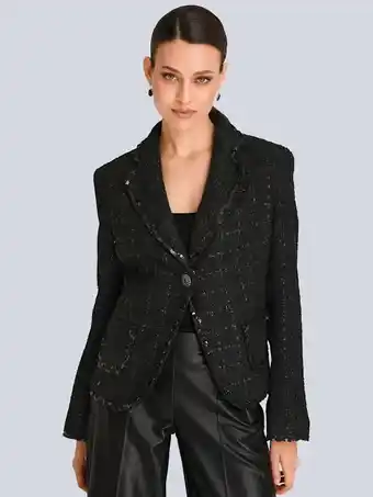 Klingel Blazer met glittereffect alba moda zwart aanbieding