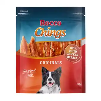 Zooplus 4x250g chings gedroogde kipfilet voorraadpak rocco hondensnacks aanbieding