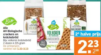 Albert Heijn Alle AH Biologische crackers en knäckebröd aanbieding