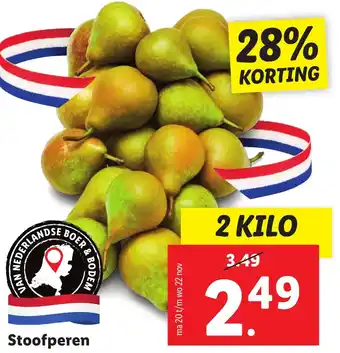 Lidl Stoofperen aanbieding