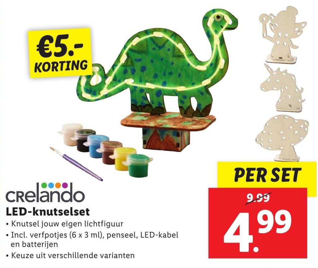 Crelando LEDknutselset aanbieding bij Lidl