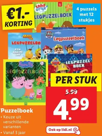 Lidl Puzzelboek aanbieding