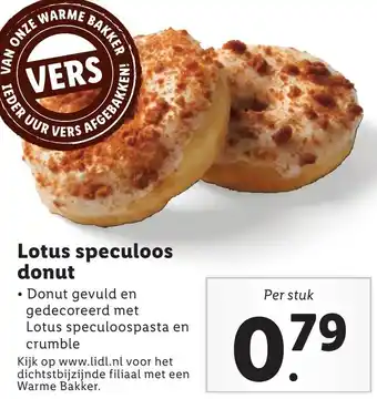 Lidl Lotus speculoos donut aanbieding