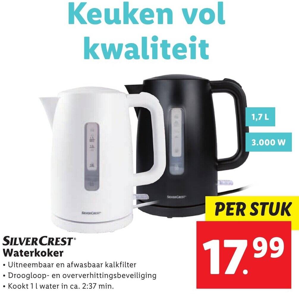 SILVERCREST Waterkoker aanbieding bij Lidl
