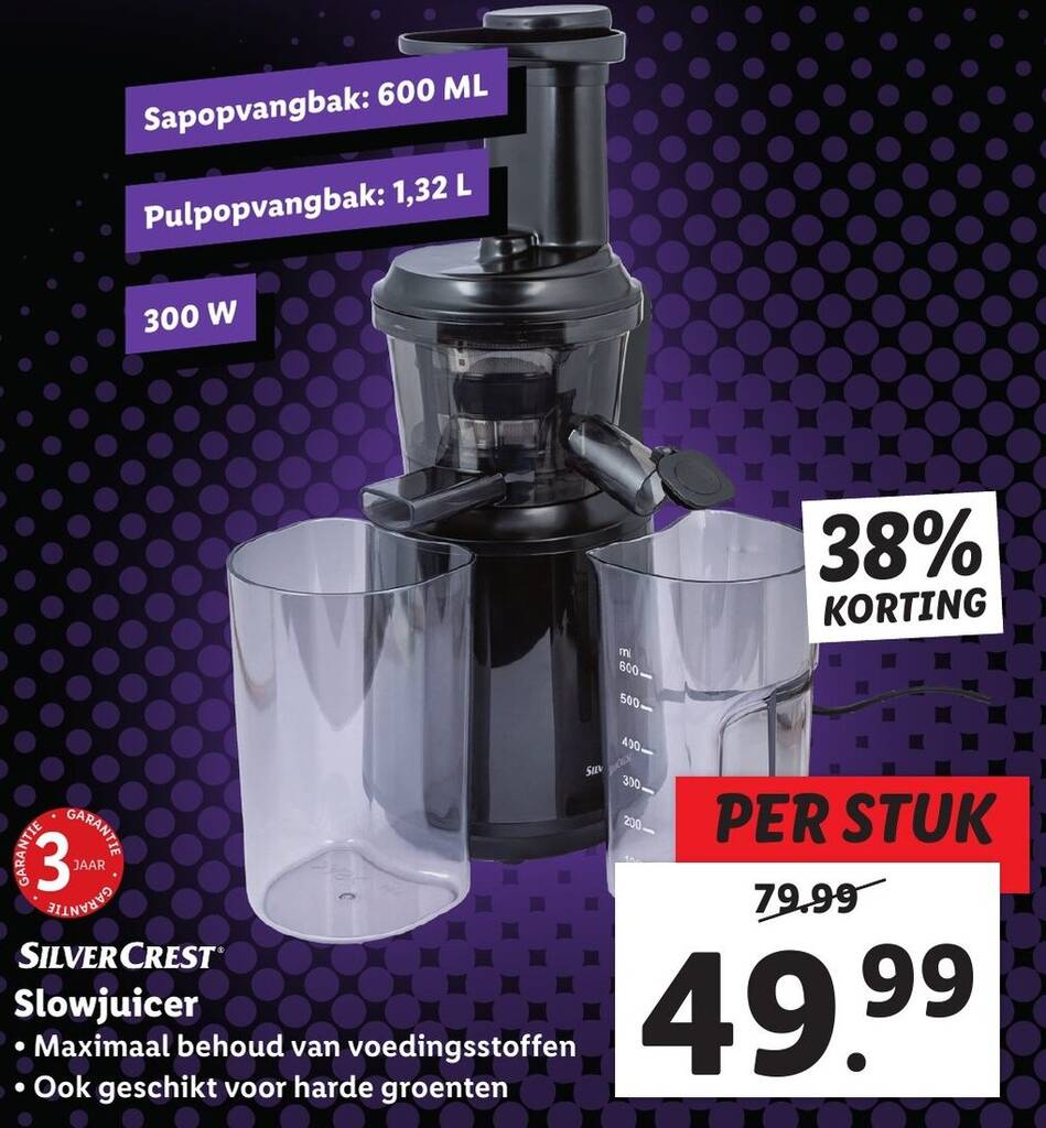 SILVERCREST Slowjuicer aanbieding bij Lidl