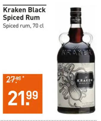 Gall & Gall Kraken Black Spiced Rum Spiced rum, 70 cl aanbieding