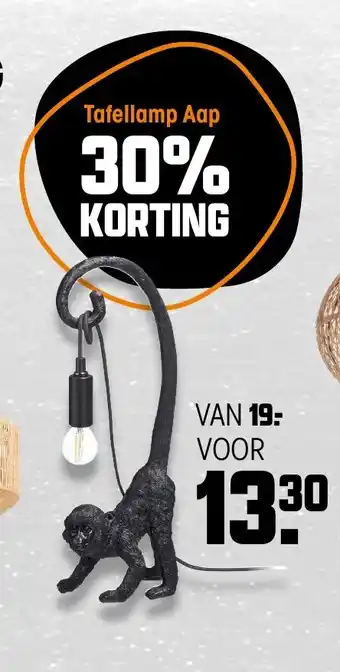 Kwantum Tafellamp Aap aanbieding