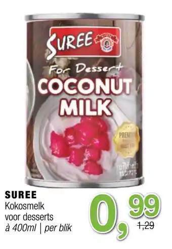 Amazing Oriëntal SUREE Kokosmelk Voor desserts aanbieding