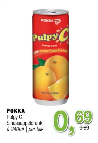 Amazing Oriëntal POKKA Pulpy C Sinaasappeldrank aanbieding