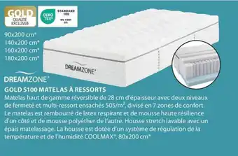 Jysk GOLD S100 MATELAS À RESSORTS 80 x 200 cm aanbieding