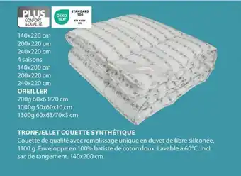 Jysk TRONFJELLET COUETTE SYNTHÉTIQUE  140x200 cm aanbieding