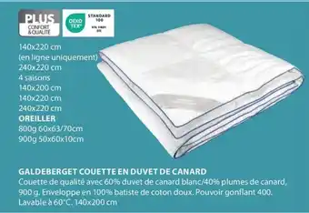 Jysk GALDEBERGET COUETTE EN DUVET DE CANARD aanbieding