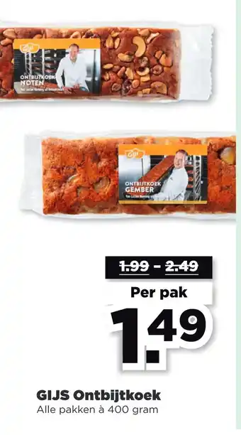 PLUS GIJS Ontbijtkoek Alle pakken à 400 gram aanbieding