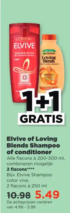 PLUS Elvive of loving blends shampoo of conditioner aanbieding