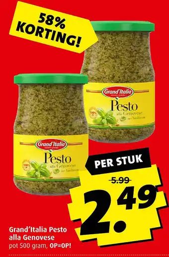 Boni Grand'Italia Pesto alla Genovese aanbieding