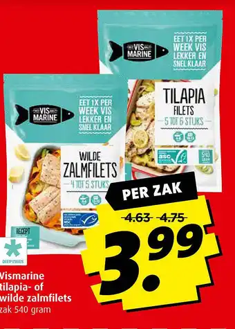 Boni Vismarine tilapia- of wilde zalmfilets aanbieding