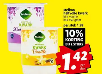 Boni Melkan halfvolle kwark aanbieding