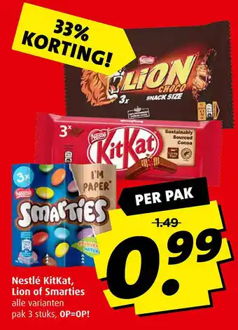 Boni Nestlé Kitkat, Lion of Smarties aanbieding