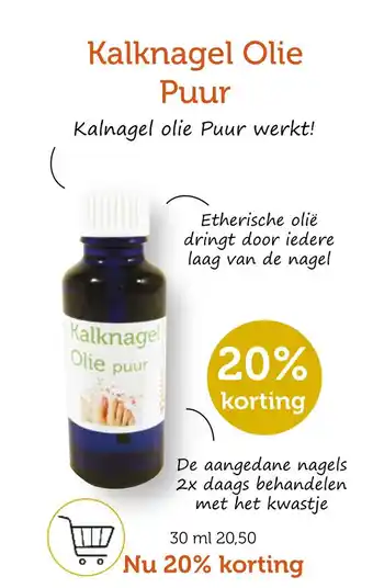 De Rode Pilaren Kalknagel Olie Puur aanbieding