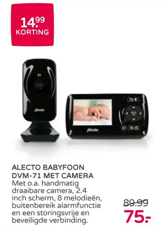 Prenatal ALECTO BABYFOON DVM-71 MET CAMERA aanbieding