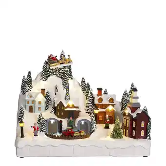 fonQ Luville kerstdorp miniatuur winterdorp - l31,5 x b17 x h23 cm aanbieding