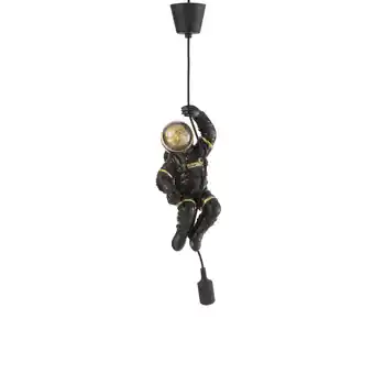 fonQ J-line hanglamp astronaut poly zwart|goud aanbieding