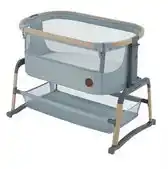 Bol.com Maxi-cosi iora air co-sleeper - beyond grey - 100% gerecyclede stoffen - schommelfunctie - ademende stoffen - dik matras aanbieding