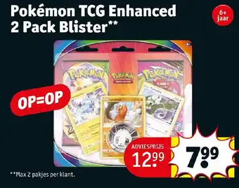 Kruidvat Pokémon TCG Enhanced 2 Pack Blister aanbieding