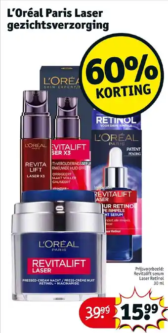 Kruidvat L'Oréal Paris Laser gezichtsverzorging aanbieding