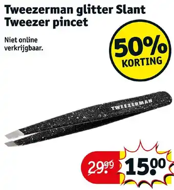 Kruidvat Tweezerman glitter Slant Tweezer pincet aanbieding