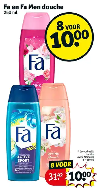 Kruidvat Fa en Fa Men douche 250 ml aanbieding