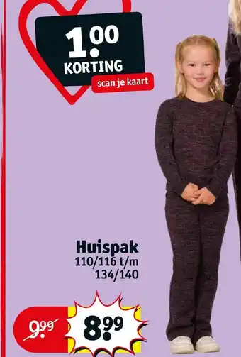 Kruidvat Huispak 110/116 t/m 134/140 aanbieding