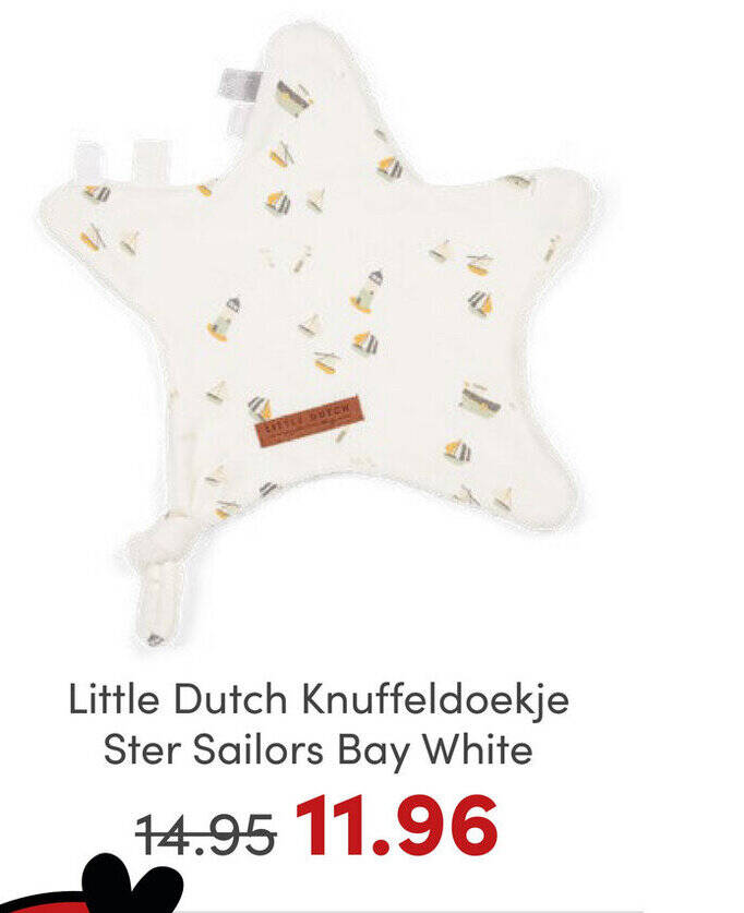 Little Dutch Knuffeldoekje Ster Sailors Bay White aanbieding bij Baby & Tiener