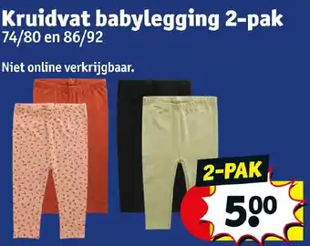 Kruidvat Kruidvat babylegging 2-pak 74/80 en 86/92 aanbieding