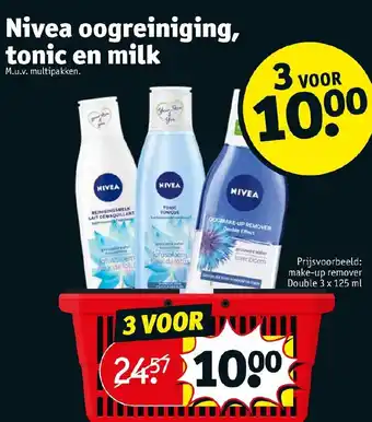 Kruidvat Nivea oogreiniging, tonic en milk aanbieding