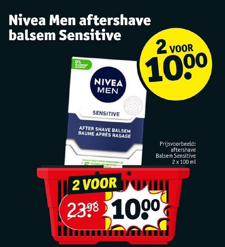Nivea Men aftershave balsem Sensitive aanbieding bij Kruidvat