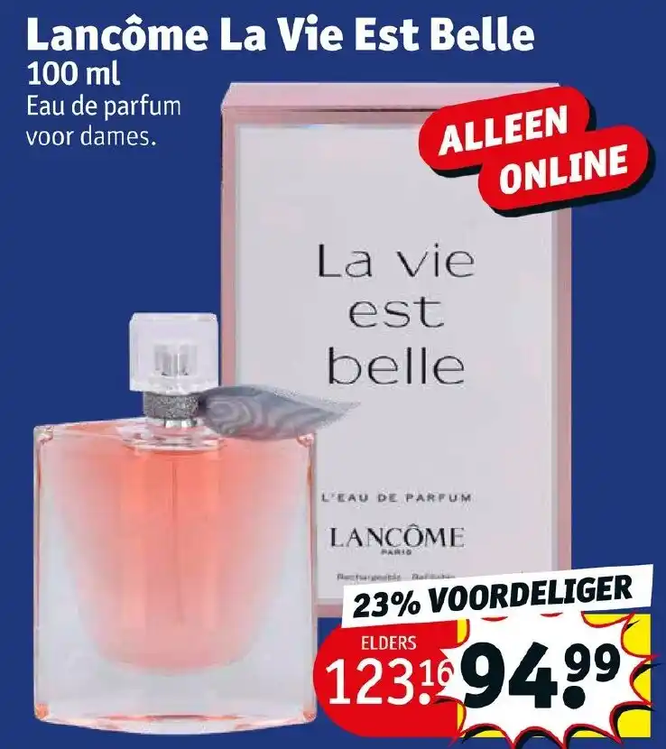 Lancôme La Vie Est Belle 100 ml aanbieding bij Kruidvat