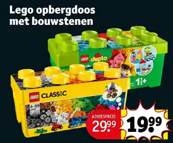 Kruidvat Lego opbergdoos met bouwstenen aanbieding