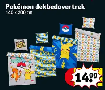 Kruidvat Pokémon dekbedovertrek 140 X 200 cm aanbieding