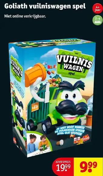 Kruidvat Goliath vuilniswagen spel aanbieding