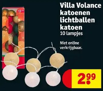 Kruidvat Villa Volance katoenen lichtballen katoen 10 lampjes aanbieding