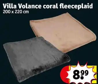 Kruidvat Villa Volance coral fleeceplaid aanbieding