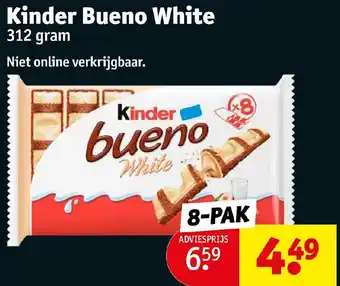 Kruidvat Kinder Bueno White 312 gram aanbieding