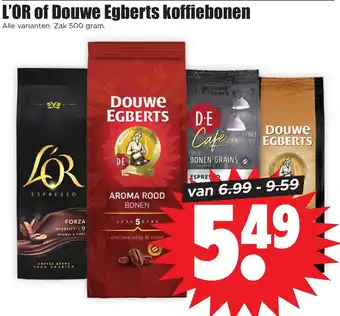 Dirk L'OR of Douwe Egberts koffiebonen aanbieding